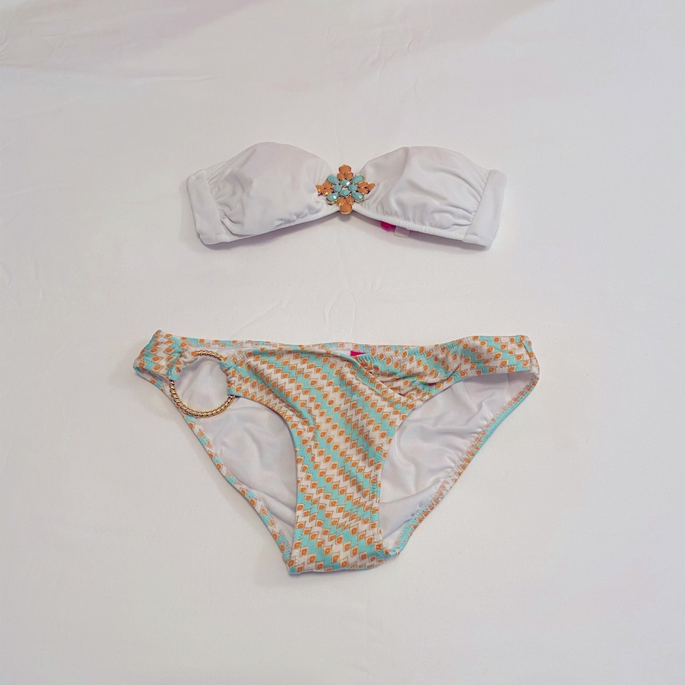 Victoria’s Secret White and Blue Bikini XS